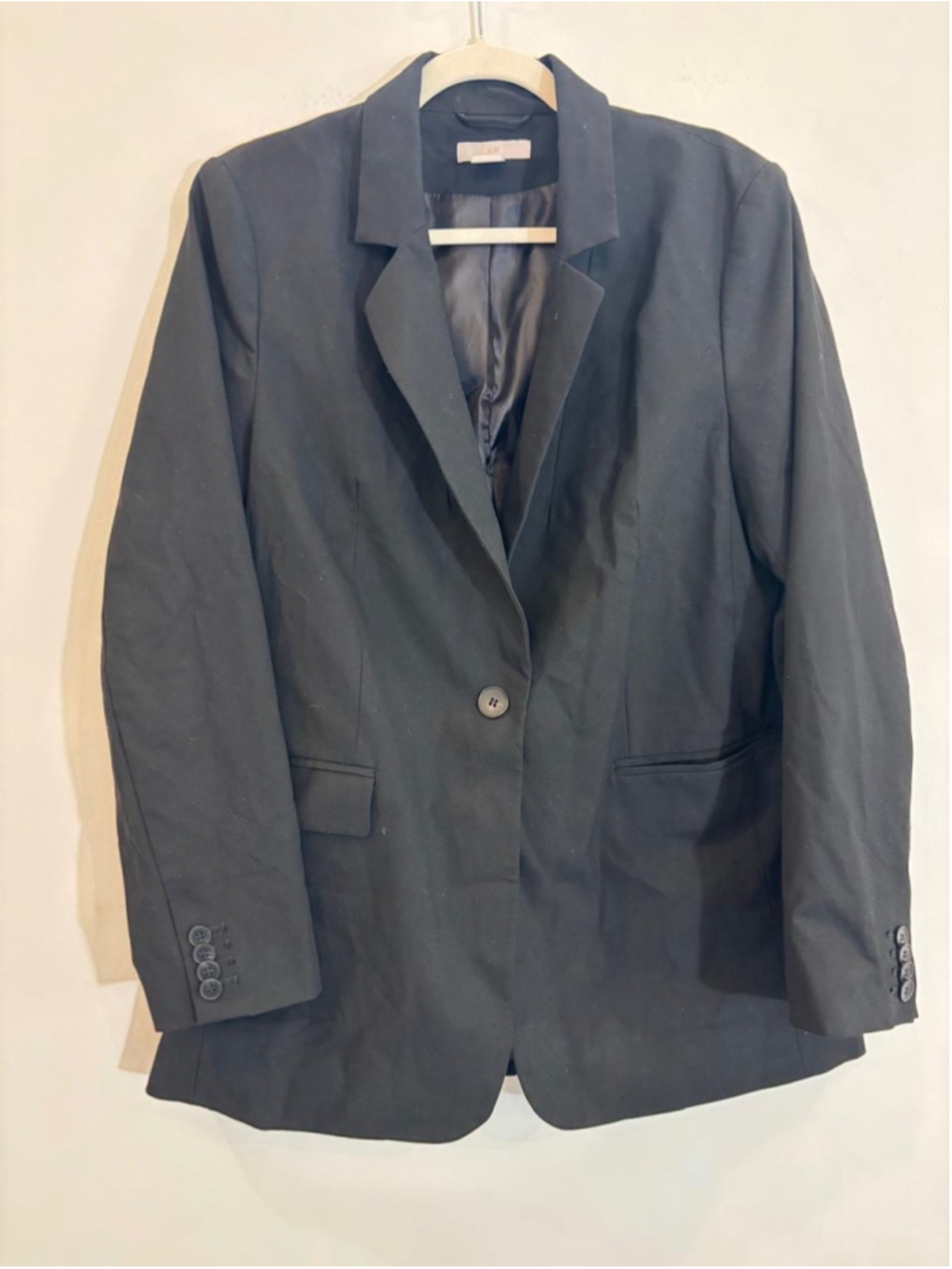 Women's H&M Black Blazer Jacket Size M - #c60